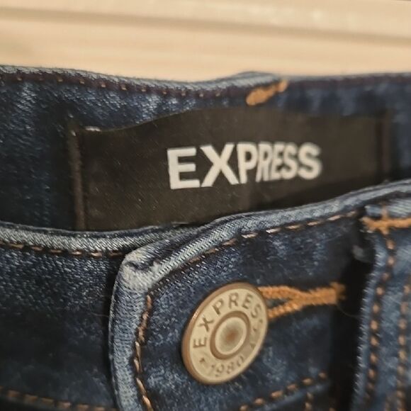 Dark Blue Denim Women's Shorts - Picture 5 of 5